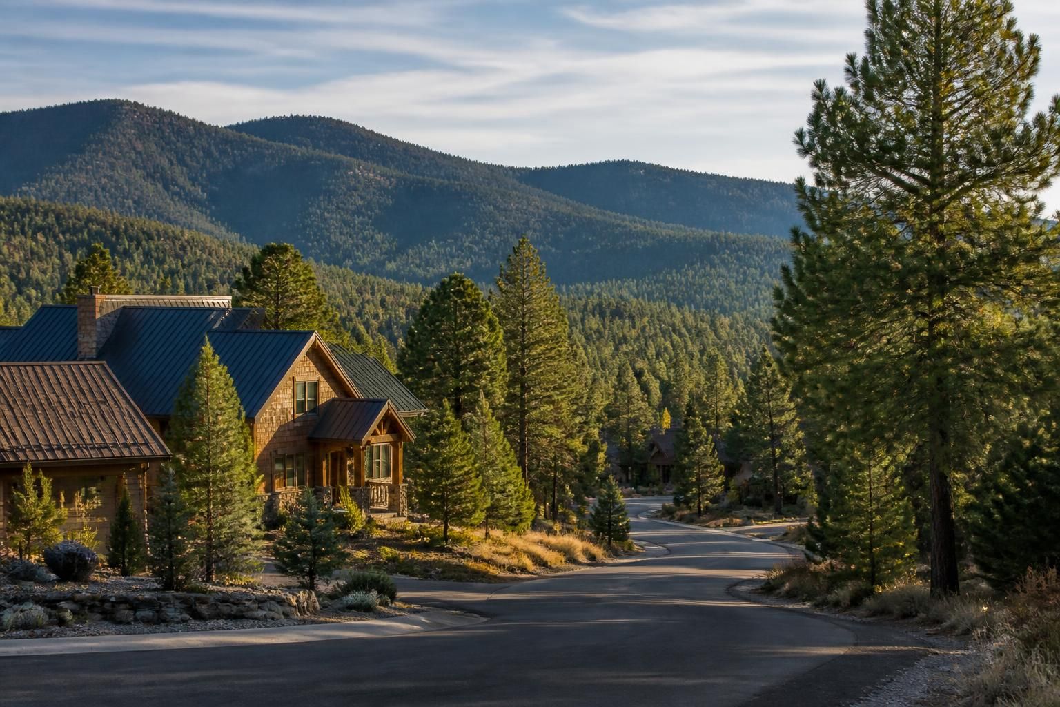 Alto mountain homes surrounded by forested terrain